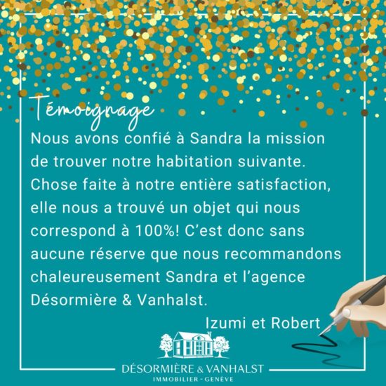 Succès 2022: Recommandation de nos clients, Robert et Izumi, suite à l'achat de leur nouvelle maison sur plans, avec l'agence Désormière & Vanhalst