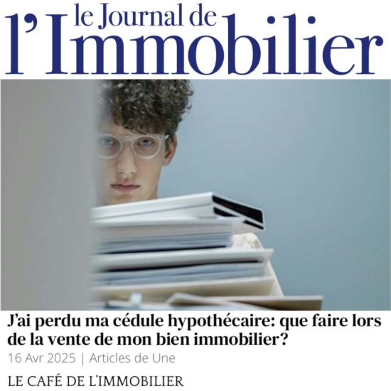 J'ai perdu ma cédule hypothécaire